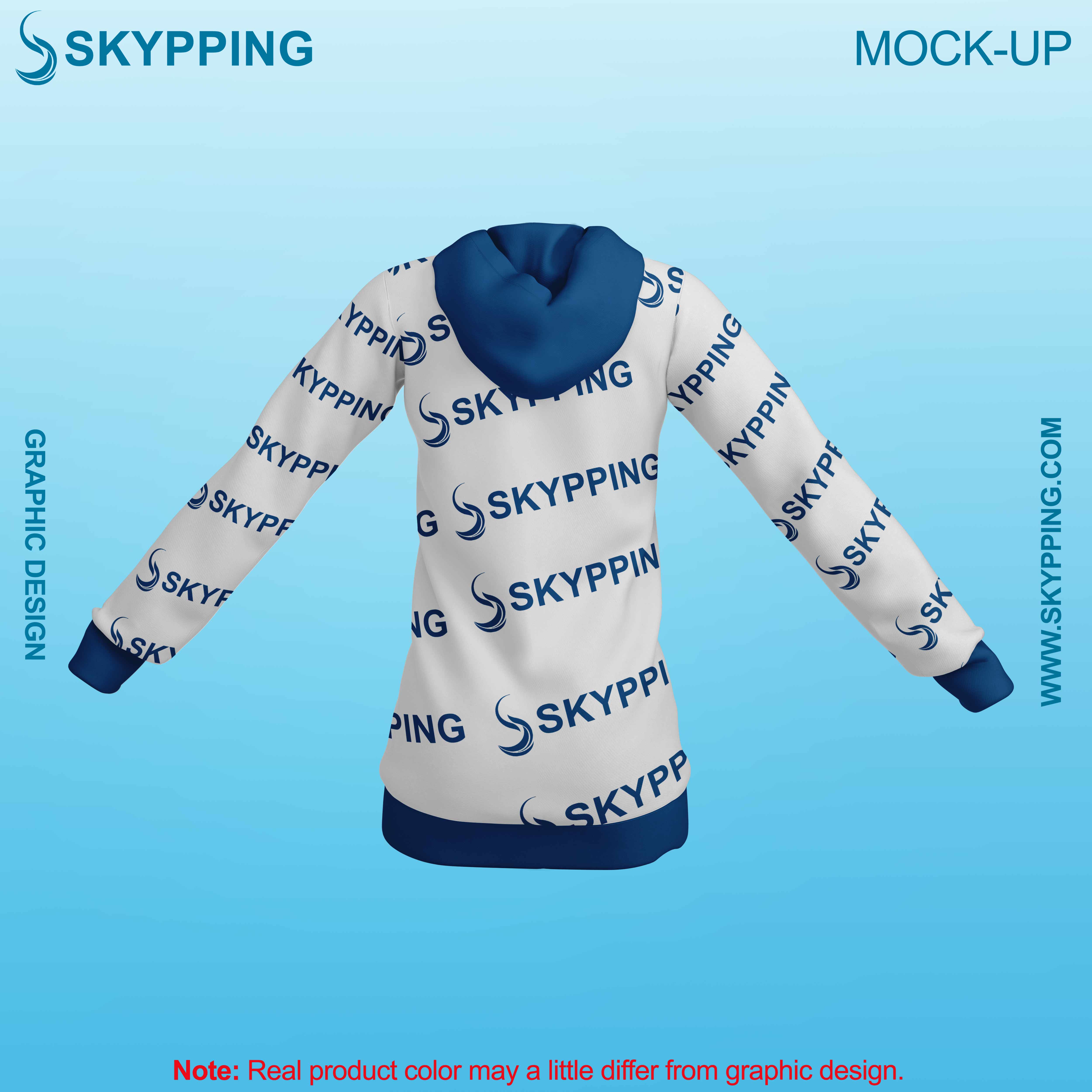 White Combo Pull Over Hoodie with Kangroo Pockets for Women